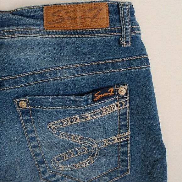 Seven7 Mid Rise Jean Shorts 90s 1990 - Picture 6 of 7